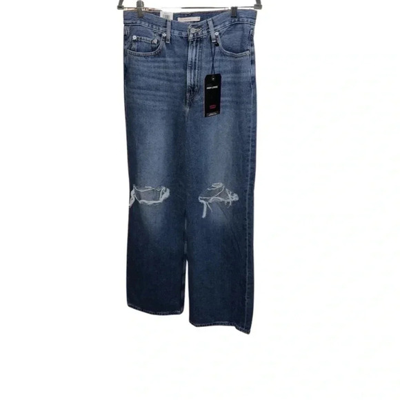 Levi's Ripped High Waist Loose Fit Medium Wash Jeans 28x31 - Picture 5 of 9